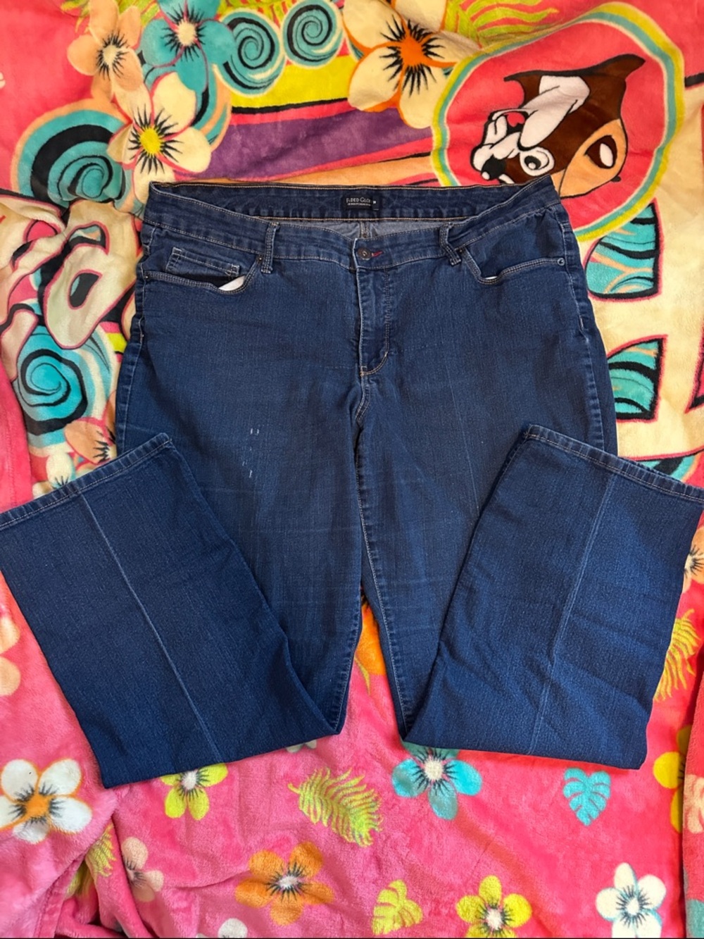 Faded Glory Dark Blue Straight Leg Jeans
